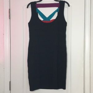 Forever 21 Black Dress With Color Crossings
